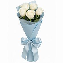 Букет 5 Белых роз Проуд #REPLACE_PRED# Дигоре