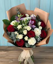 Букет цветов из:  Розы и Альстромерии #REPLACE_PRED# Дигоре