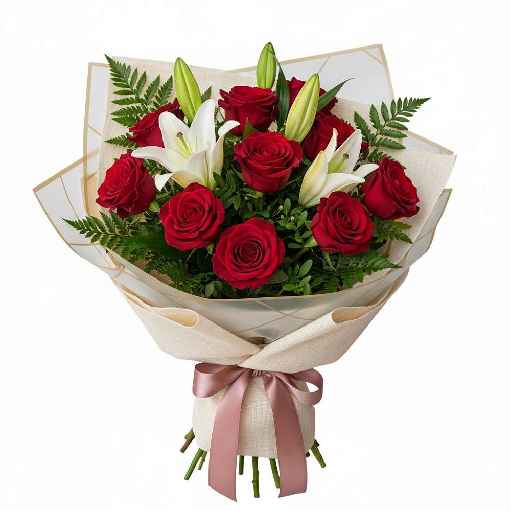 Букет цветов из: Лилии и Розы в Дигоре