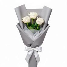 Букет 3 белые розы #REPLACE_PRED# Дигоре