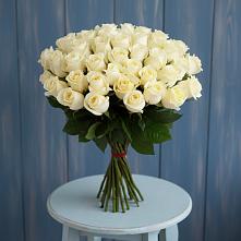 Букет 51 Белая роза Эдлесс Лав в Дигоре