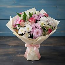 Букет цветов из:  Хризантемы, Альстромерии и Розы в Дигоре