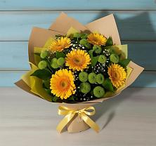 Букет цветов из:  Герберы и Хризантемы #REPLACE_PRED# Дигоре
