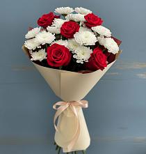 Букет цветов из:  Розы и Хризантемы в Дигоре