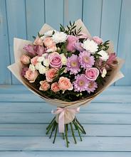 Букет цветов из:  Хризантемы, Розы и Альстромерии #REPLACE_PRED# Дигоре