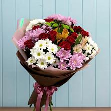 Букет цветов из:  Розы, Хризантемы и Альстромерии в Дигоре