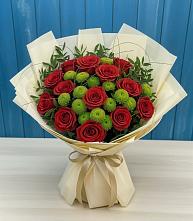 Букет цветов из:  Розы и Хризантемы #REPLACE_PRED# Дигоре