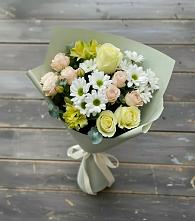 Букет цветов из:  Альстромерии, Розы и Хризантемы в Дигоре