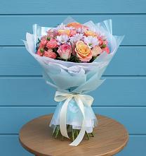 Букет цветов из:  Хризантемы и Розы в Дигоре