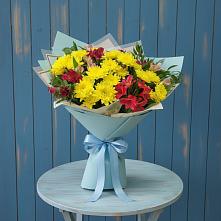 Букет цветов из:  Альстромерии и Хризантемы #REPLACE_PRED# Дигоре